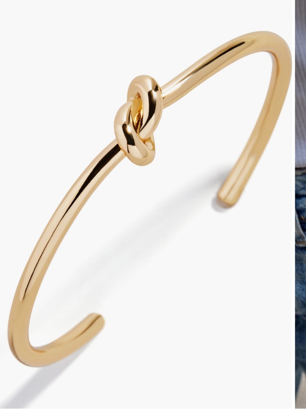 BaubleBar Goldtone Ties Cuff Bracelet